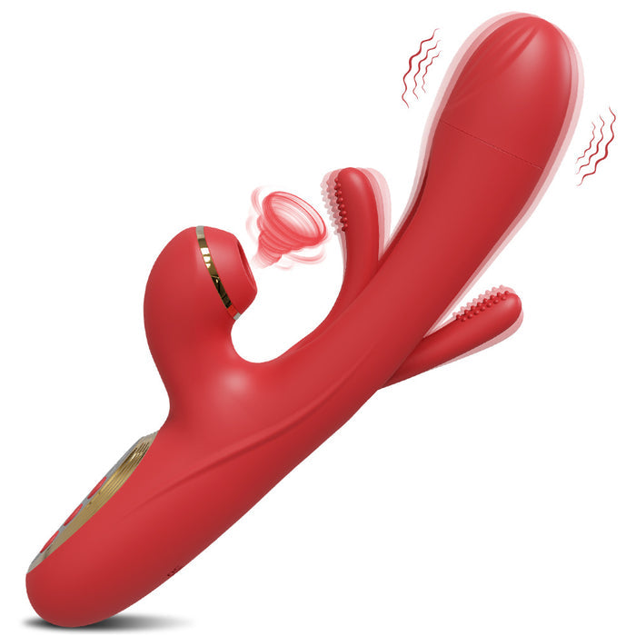 Luxury 3-in-1 Rabbit Vibrator | Clitoral Suction, G-Spot Flapper & Deep Vibration