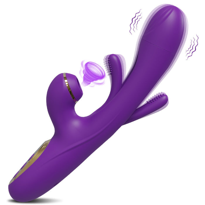 Luxury 3-in-1 Rabbit Vibrator | Clitoral Suction, G-Spot Flapper & Deep Vibration