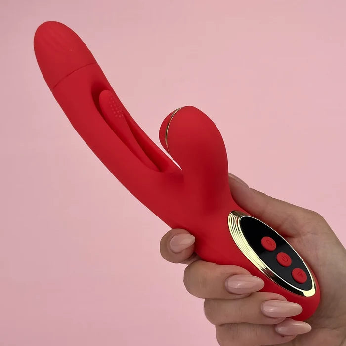Luxury 3-in-1 Rabbit Vibrator | Clitoral Suction, G-Spot Flapper & Deep Vibration