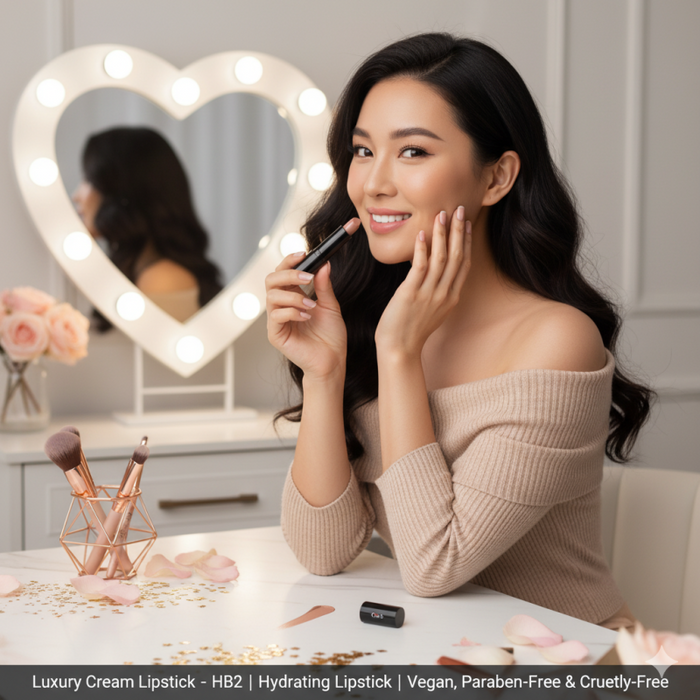 Luxury Cream Lipstick – Next to Nude – HB2 | Hydrating Nude Lipstick | Vegan, Paraben-Free & Cruelty-Free