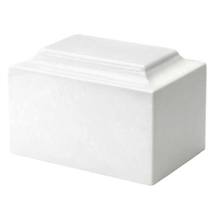 Mackenzie classic marble keepsake urn-glacier white cremation supplies and equipment product