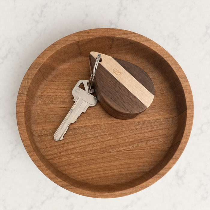 Magnetic Wooden AirTag Keychain