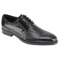 Black alligator texture Oxford dress shoes