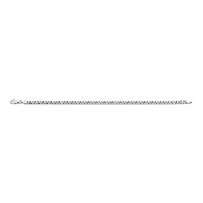 Medium Cuban Chain Bracelet Vermeil 14k White Gold 6in 6.5in 7in 7.5in