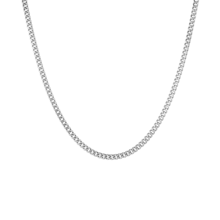 Medium Cuban Chain Necklace Vermeil 14k White Gold 16in 18in 20in 22in First