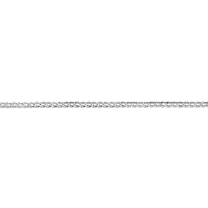 Medium Curb Chain Bracelet Vermeil 14K White Gold First