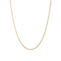 Medium Gold Curb Chain Necklace Vermeil 14K Yellow Gold 18in 22in First