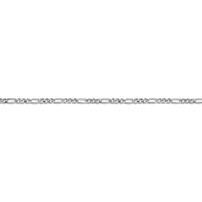 Medium Gold Figaro Chain Bracelet Vermeil 14K White Gold First