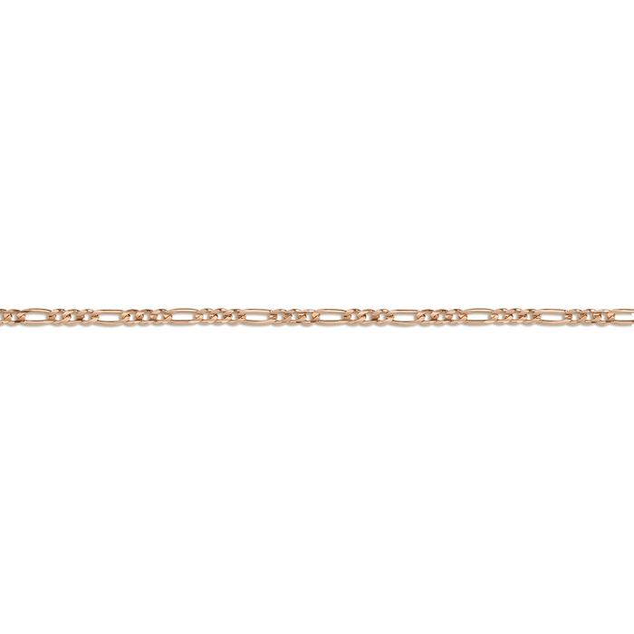 Medium Gold Figaro Chain Bracelet Vermeil 14K Rose Gold First