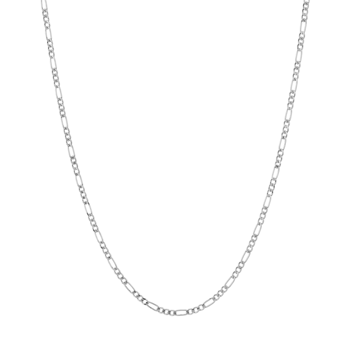 Medium Gold Figaro Chain Necklace Vermeil 14K White Gold 18in 22in First