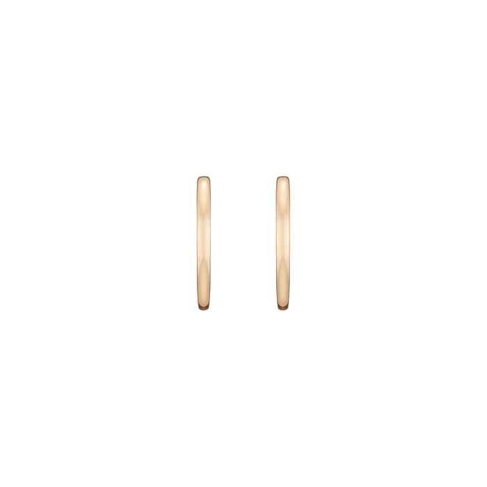 Medium Hinged Hoop Earrings Vermeil Yellow Gold Pair