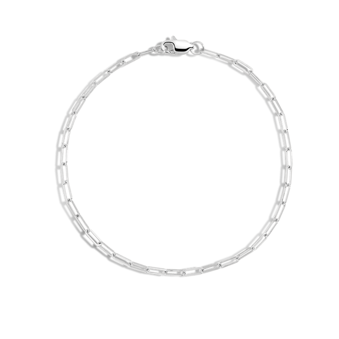 Medium Chain Bracelet White Gold Vermeil 14K 18K