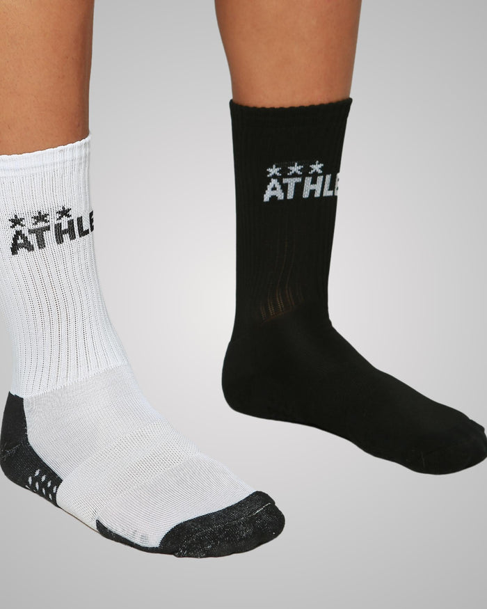 Meia Soquete Athleta Algodão Unissex Preta