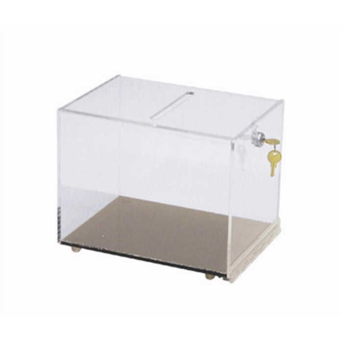 Memorial contribution box with lock used in funeral service operations, from lynch supply