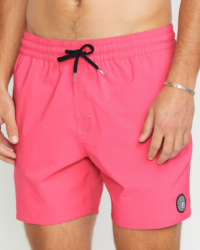 Men's Lido Solid 16" Trunks-Neon Pink-Volcom