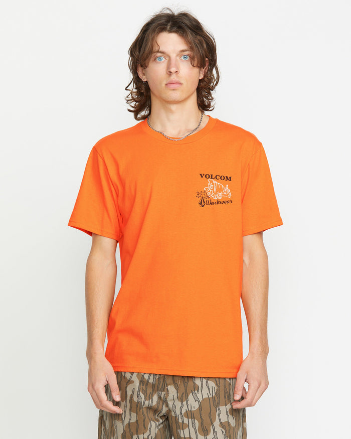 Men's Pour Choices Short Sleeve Tee-Neon Orange-Volcom