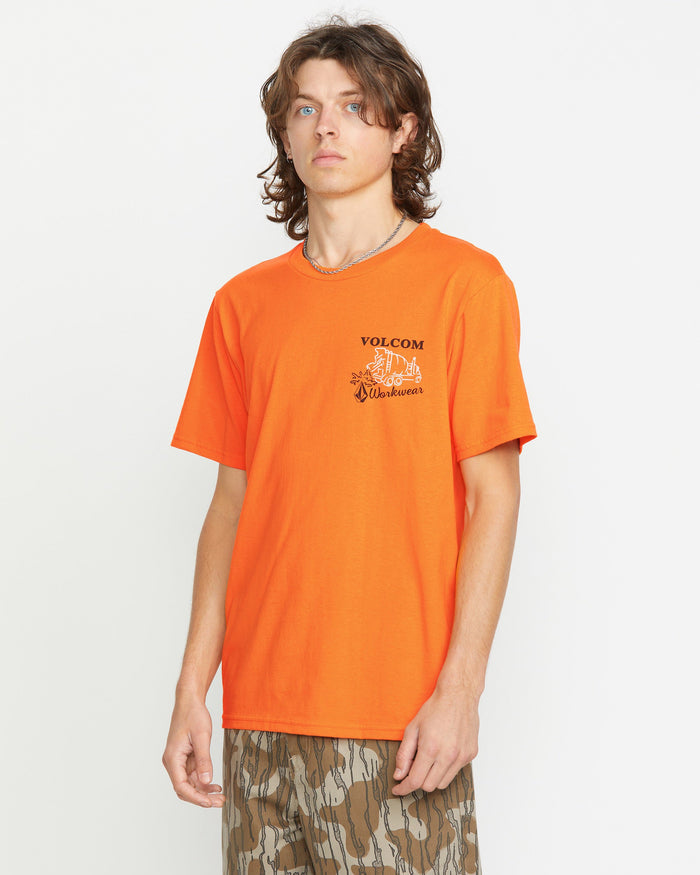 Men's Pour Choices Short Sleeve Tee-Neon Orange-Volcom