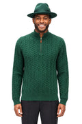 Emerald men's quarter zip knit sweater