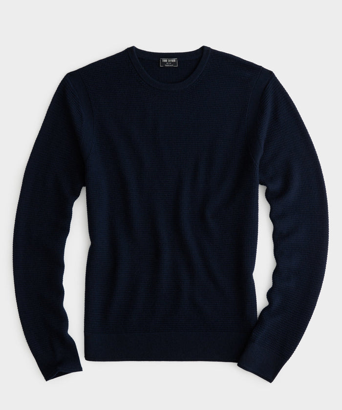 Merino Waffle Crew
