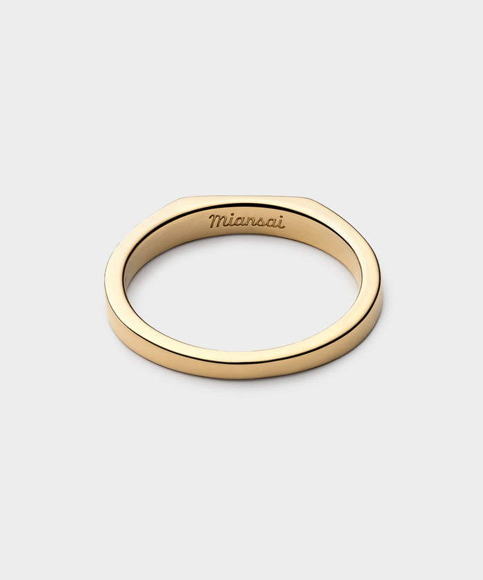 Miansai Gold Thin Geo Ring Diamond Ring