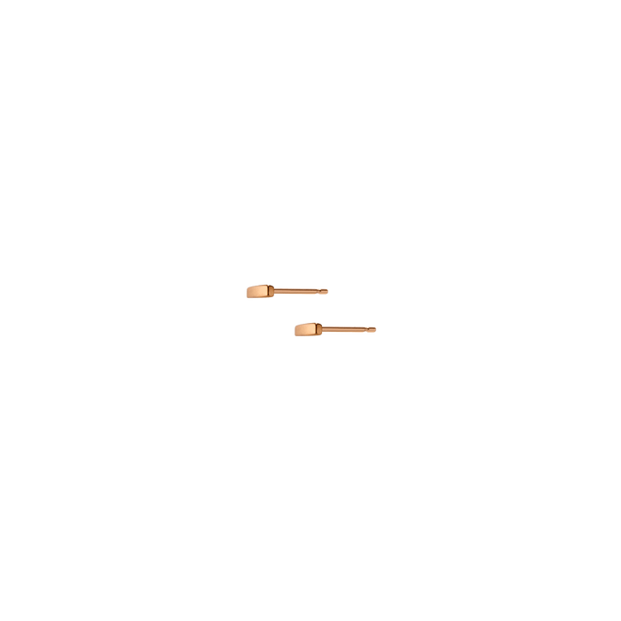Mini Gold Bar Earring Rose Gold Vermeil 14k Rose Gold 18k Rose Gold Half Side  Pair | Single |