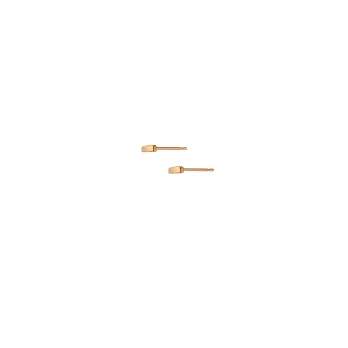 Mini Gold Bar Earring Yellow Gold Vermeil 14k Yellow Gold 18k Yellow Gold Half Side  Pair | Single |
