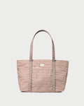 Mira Brown Gingham Everyday Tote Bag in water-resistant nylon.