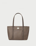 Mira Brown/Black Check Everyday Tote in brown and black check water resistant nylon.