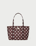 Mira Brown/Cream Everyday Tote in brown and cream polka dot.