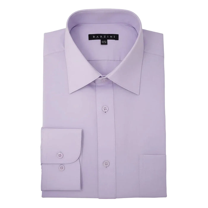 Lavender modern fit men's dress shirt with convertible cuff