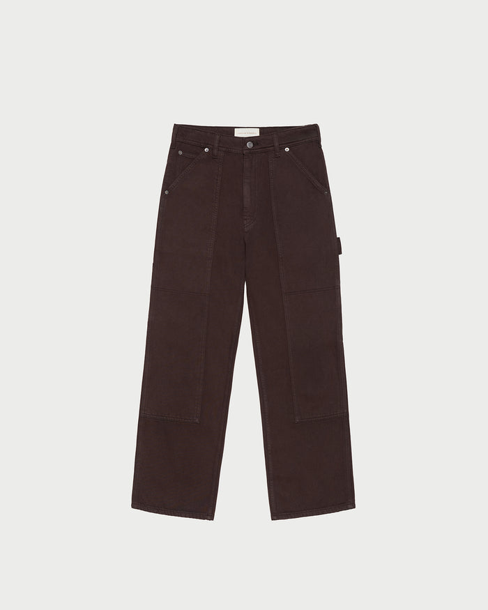 Molly Workwear Jean in dark brown.