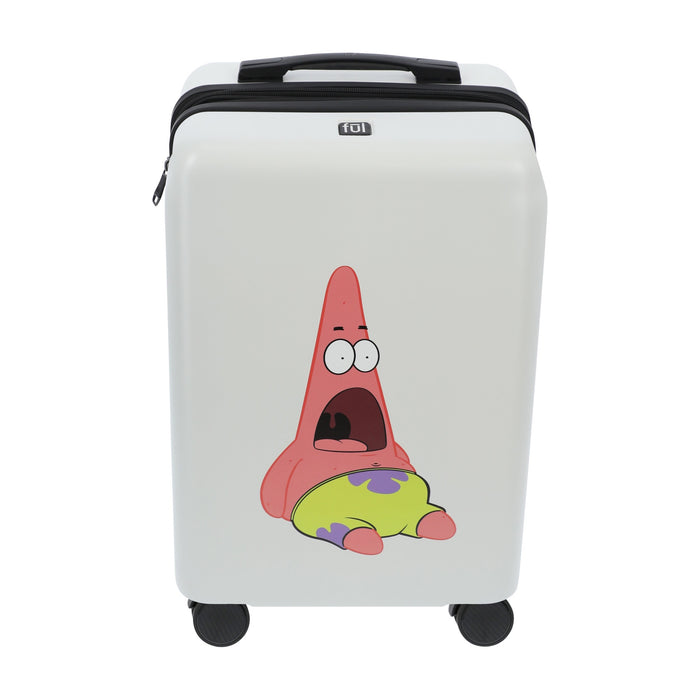 White nickelodeon spongebob-patrick 22.5" carry-on spinner suitcase luggage by Ful