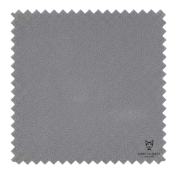 Medium gray suit fabric swatch for men's regular fit two piece Nola Collection suit