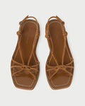 Nomi Platform Sandal in cacao suede.