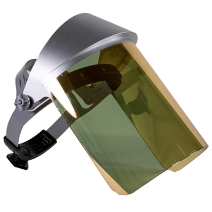Oberon heat reflective clear gold face shield cremation supplies and equipment product