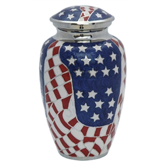Old glory weathered american flag urn cremation supplies and equipment product