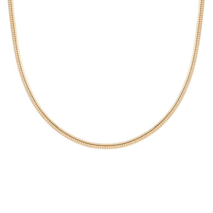 Omega Chain Necklace Vermeil Yellow Gold 4mm First