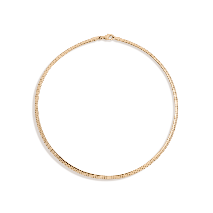 Omega Chain Necklace Vermeil Yellow Gold 4mm