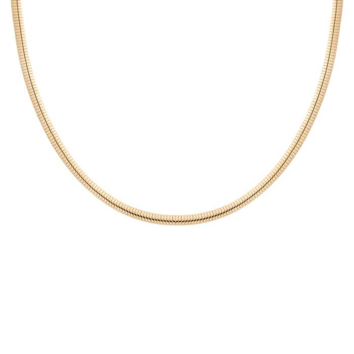 Omega Chain Necklace Vermeil Yellow Gold 6mm First
