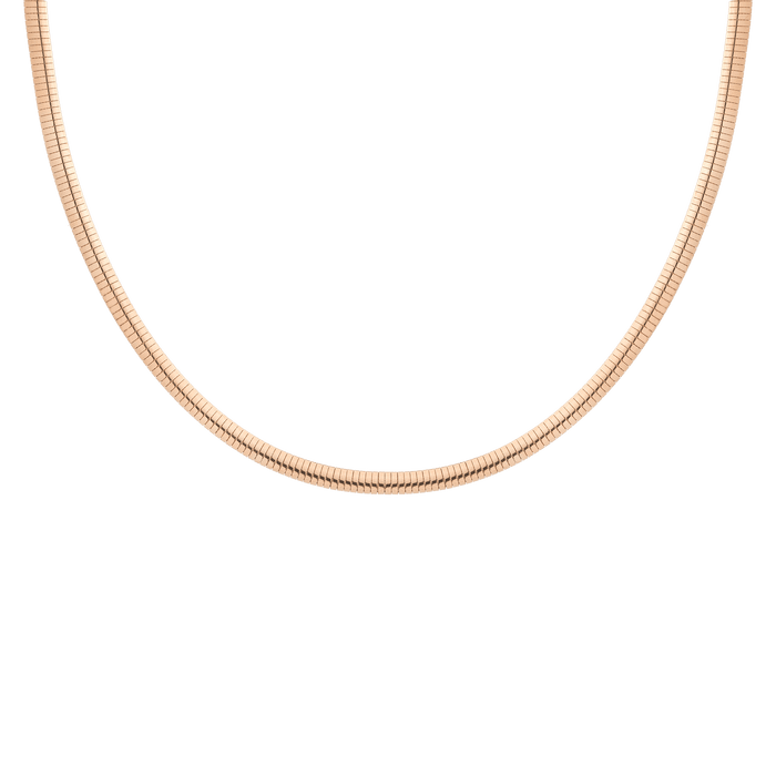 Omega Chain Necklace Vermeil Rose Gold 6mm First