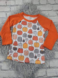 Orange pumpkin Raglan