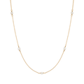 Endless Pearl Station Necklace Vermeil 14k 18k Yellow Gold First