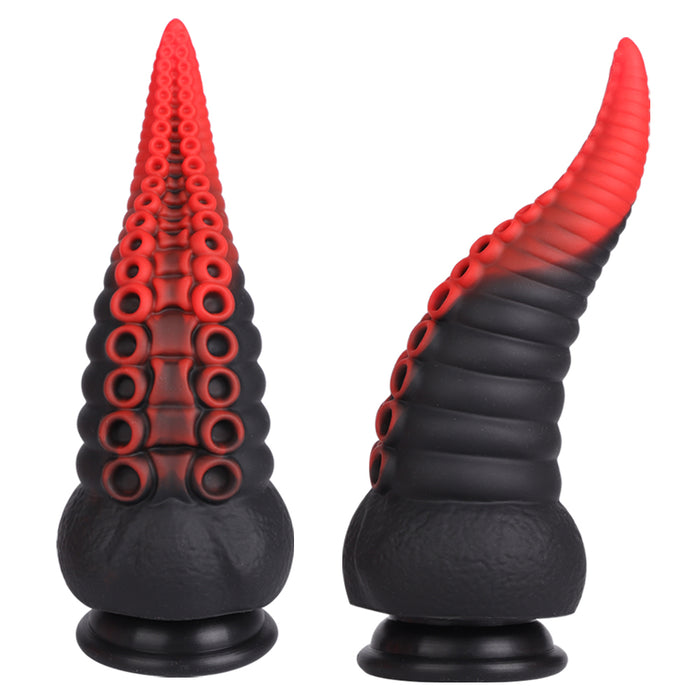 Orsen Tentacle Silicone Rainbow Dildo with Big Suction Cup 8.66 Inch