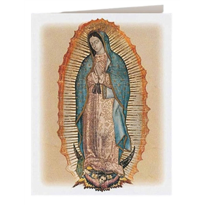 Our lady of quadalupe service folder used in funeral service operations, from lynch supply