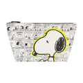 Snoopy Comic Strip Cosmetic Bag designed with an all-over comic print and a bold Snoopy graphic