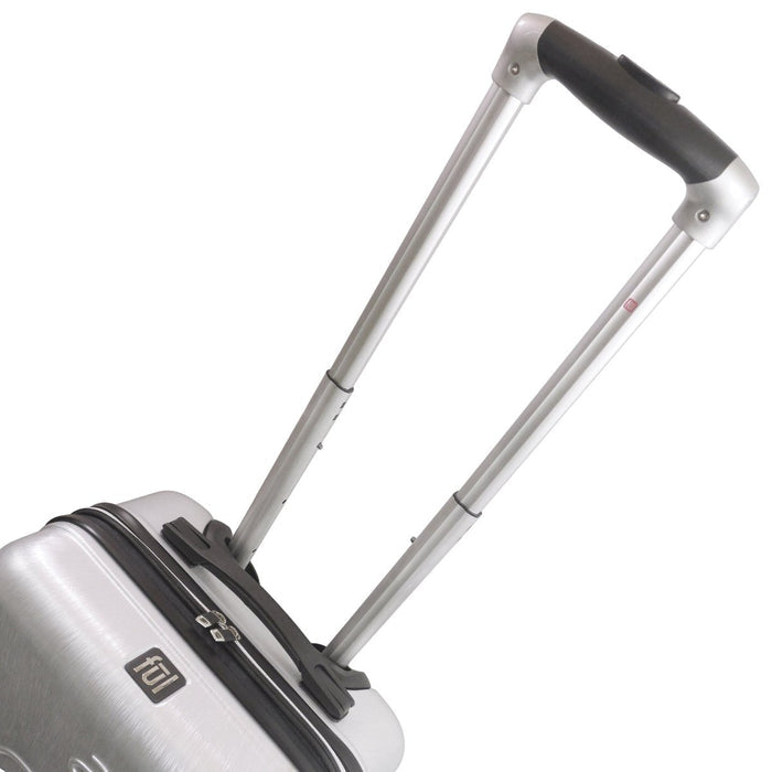 Ful embossed molded hardside 22" carryon silver carry-on spinner suitcase rolling luggage by Ful