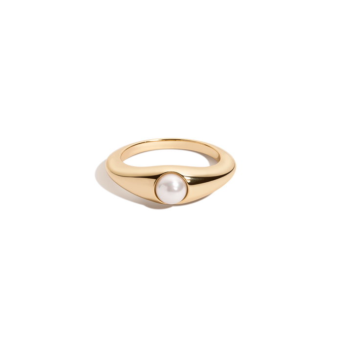 Pearl Bud Ring Vermeil Yellow Gold First