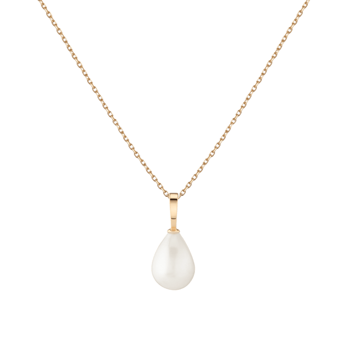 Pearl Drop Necklace Vermeil 14k 18k Yellow Gold 16.5in First