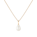 Pearl Drop Necklace Vermeil 14k 18k Yellow Gold 16.5in First