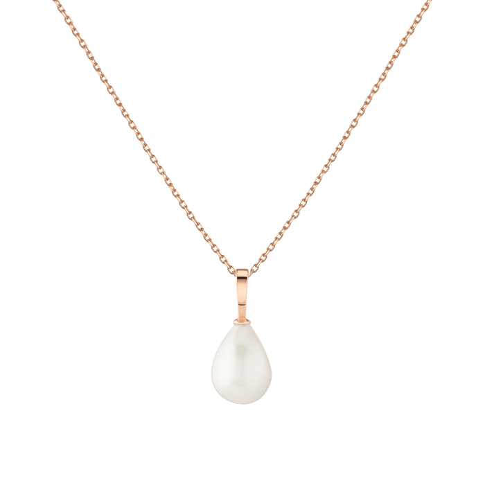 Pearl Drop Necklace Vermeil 14k 18k Rose Gold 16.5in First